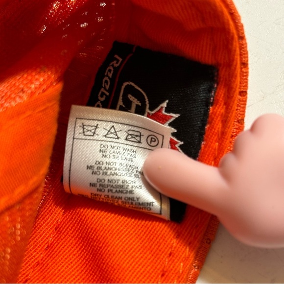 Reebok CFL BC Lions football signed #21 orange brimmed mesh baseball hat cap - Picture 12 of 12